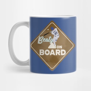 Matt Beaty Beaty on Board Sign Los Angeles Baseball Mug